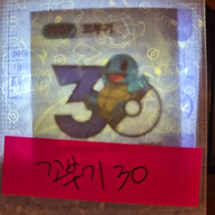[BUNJANG] Pokemon Stick Seal Season 5 Logo Squirtle / 포켓몬띠부씰 시즌5 로고 꼬부기