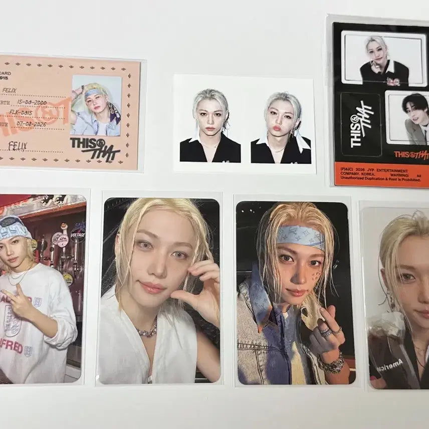 [BUNJANG] Stray Kids Felix This&amp;That Photocard Bundle Set / StrayKids 스트레이키즈 스키즈 This&amp;That 디스앤댓 필릭스 Felix 용복 포카 등 일괄