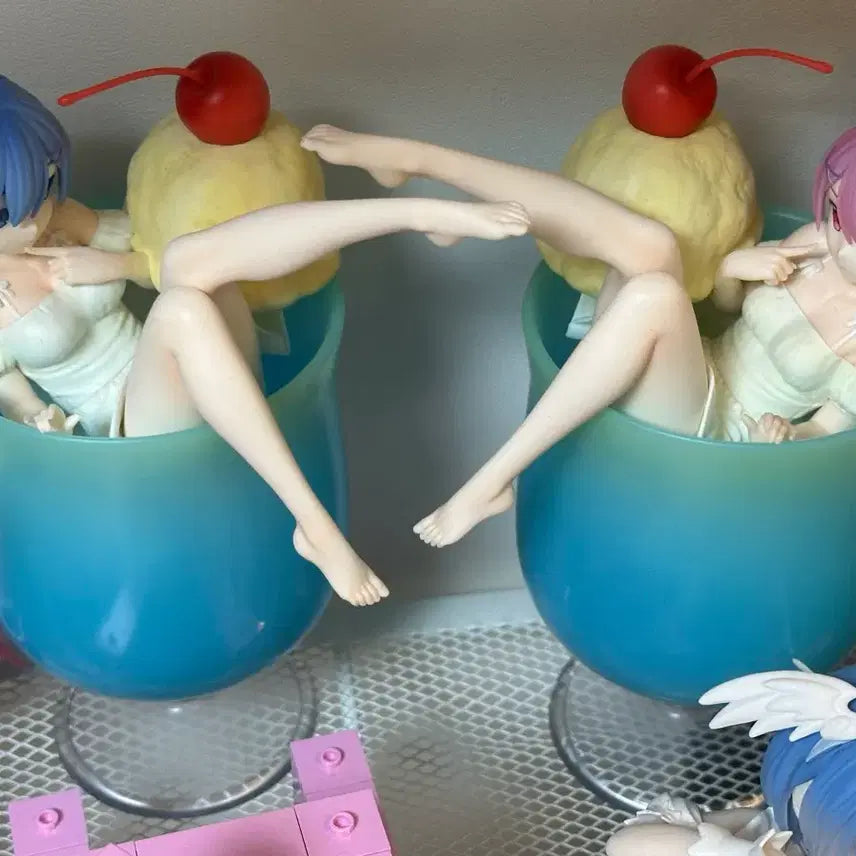 [BUNJANG] Re:Zero Rem &amp; Ram Cream Soda Figure Bundle Set / 리제로 렘 람 크림소다 피규어 일괄