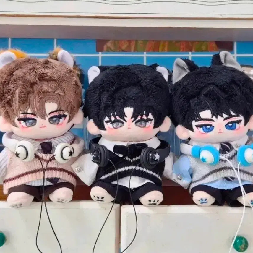 [BUNJANG] KOSEN BEBECHULGEUN 10cm Plush Doll Solum Agent Jaegwan Bundle Set / 괴담출근 괴출 베베출근 인형 솜인형 10cm 솔음 요원 재관 일괄