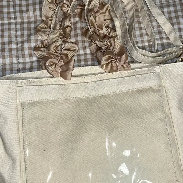 [BUNJANG] Jacamart Hand Frill A4 Beige Ita Bag / 자카마트 핸드프릴 a4 베이지 이타백 양도 판매