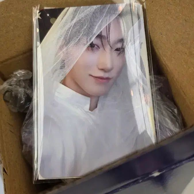 [BUNJANG] AteeZ Starlight Glass Tumbler + Choi San Photocard / 애니티즈 별빛 유리 텀블러+최산 포카