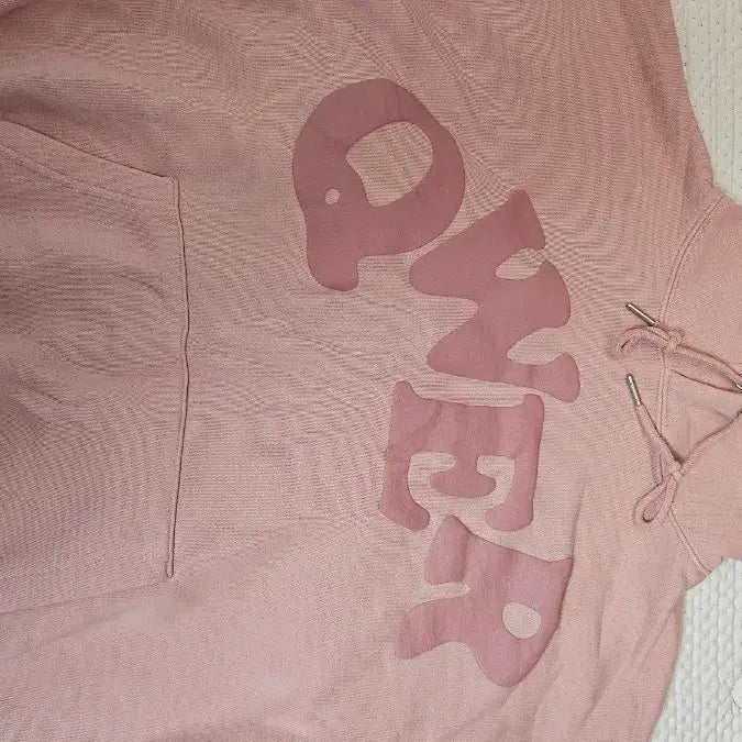 [BUNJANG] QWER Pink Hoodie M Size / QWER 후드티 핑크색 새상품