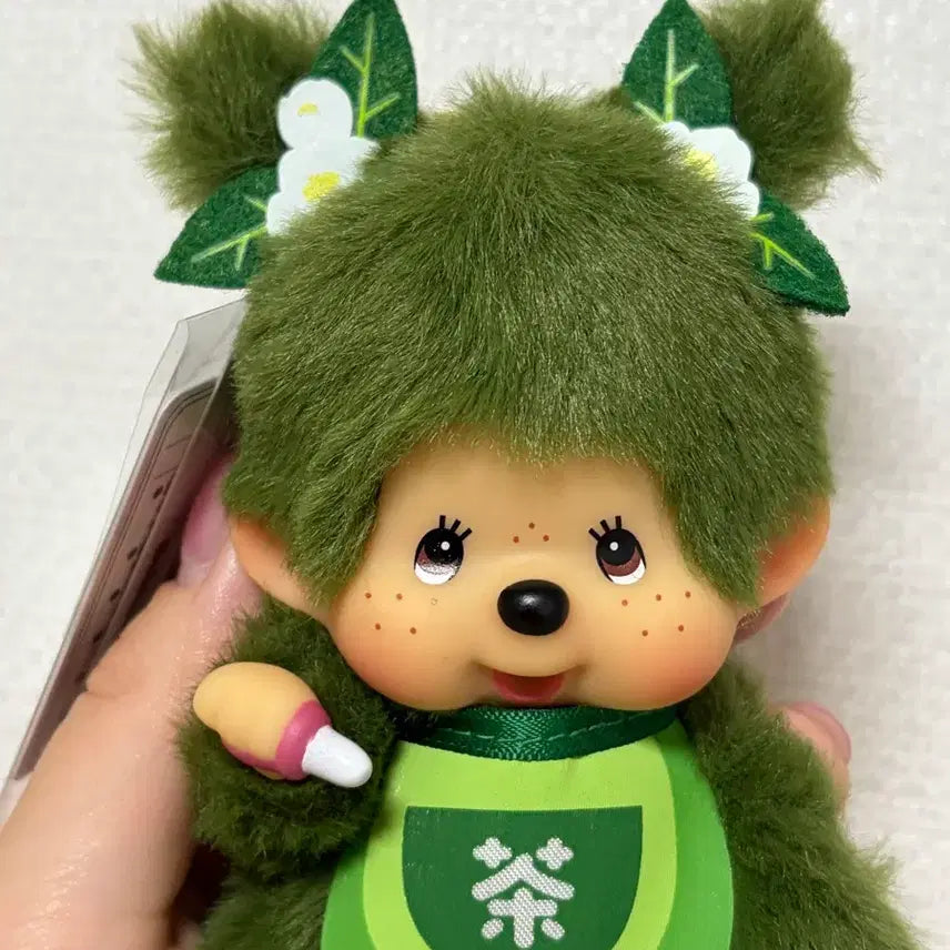 [BUNJANG] Monchhichi Kyoto Matcha Girl Keychain Plush / 몬치치 교토 말차 여아 키링 인형