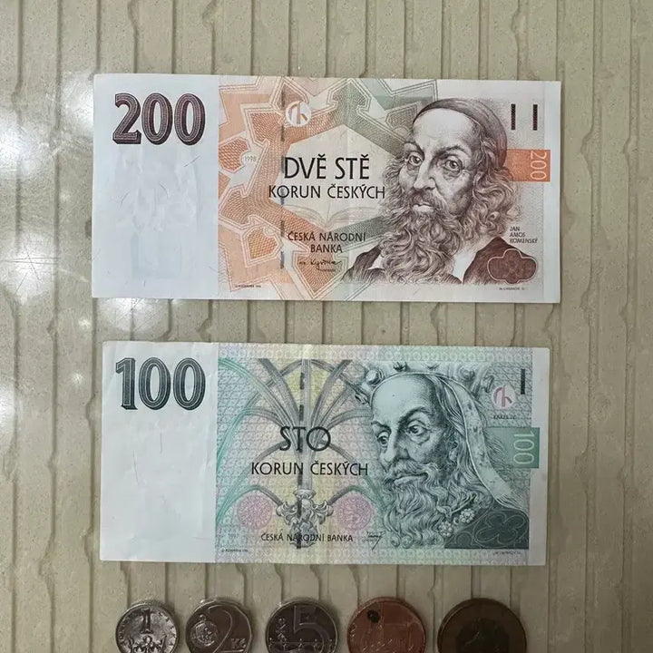 [BUNJANG] Czech Koruna Banknotes and Coins / 체코 268 코루나