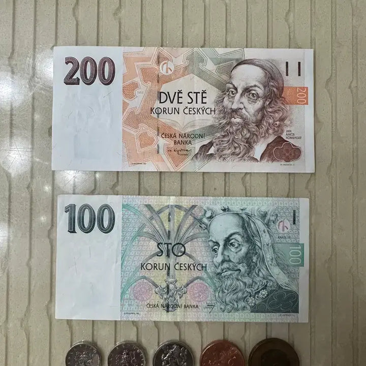 [BUNJANG] Czech Koruna Banknotes and Coins / 체코 268 코루나