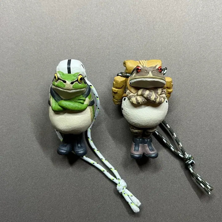 [BUNJANG] Forest Workshop Warrior Frog &amp; Toad 2-Figure Bundle Set / 탐험 개구리 숲공방 무사 개구리 두꺼비 2종 일괄 (가챠/캡슐토이)