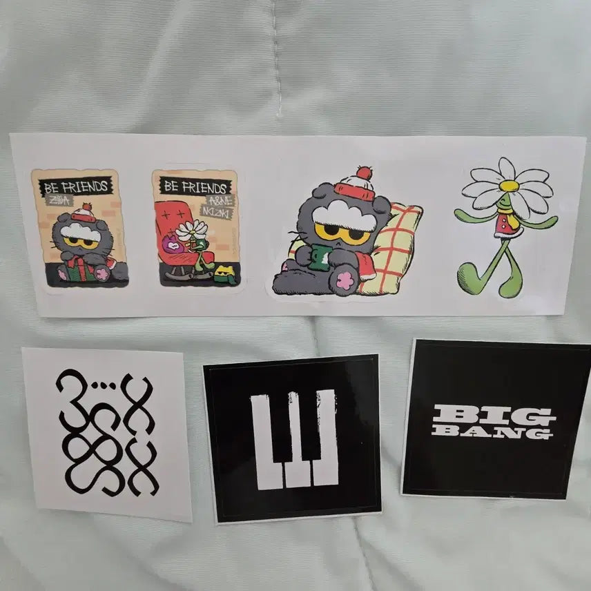 [BUNJANG] Joa Friends Character Sticker Set + Big Bang Sticker 3 Sheets / 조아프렌즈 캐릭터 스티커 세트 + 빅뱅 스티커 3장