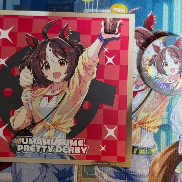 [BUNJANG] Uma Musume Anime Plus Collaboration Can Badge - Gran Allegria Hologram Ver. / 우마무스메 애니플러스 콜라보 캔뱃지 판매