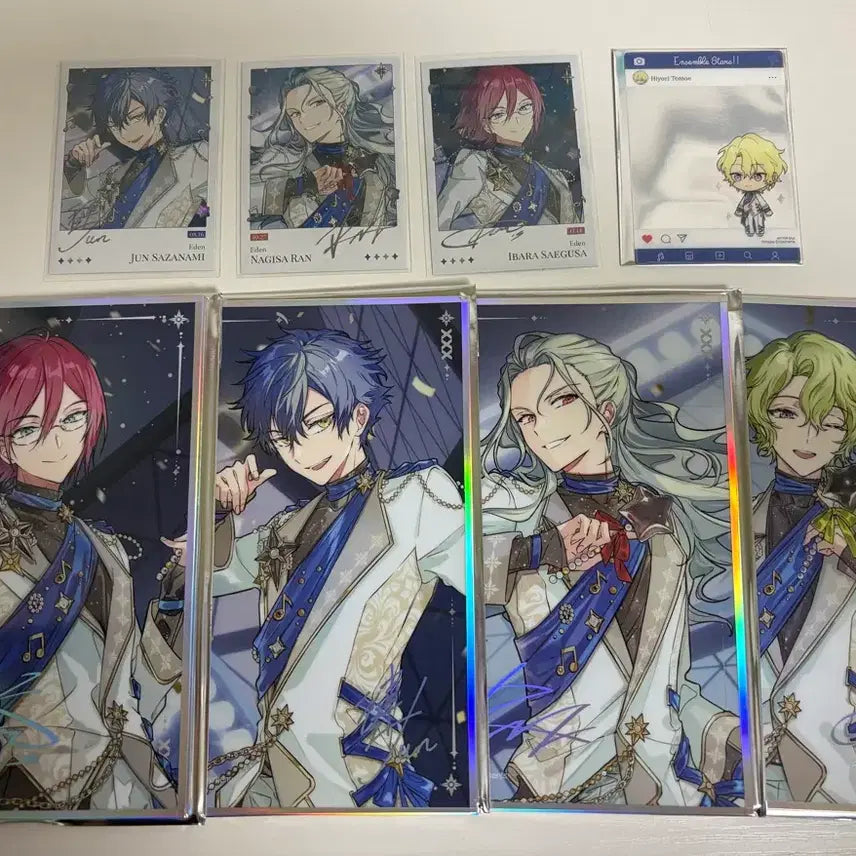 [BUNJANG] Ensemble Stars! 10th Anniversary Spotlight on Stage Shikishi, Trading Card, Polaroid Bundle Set (Eden/Hiyori, Jun, Nagisa, Ibara) / 앙스타 10주년 스포트라이트 온 스테이지 모펀 팝업 색지 7만원 특전 투명 포카 폴라로이드 에덴/ 히요리 쥰 나기사 이바라 일괄