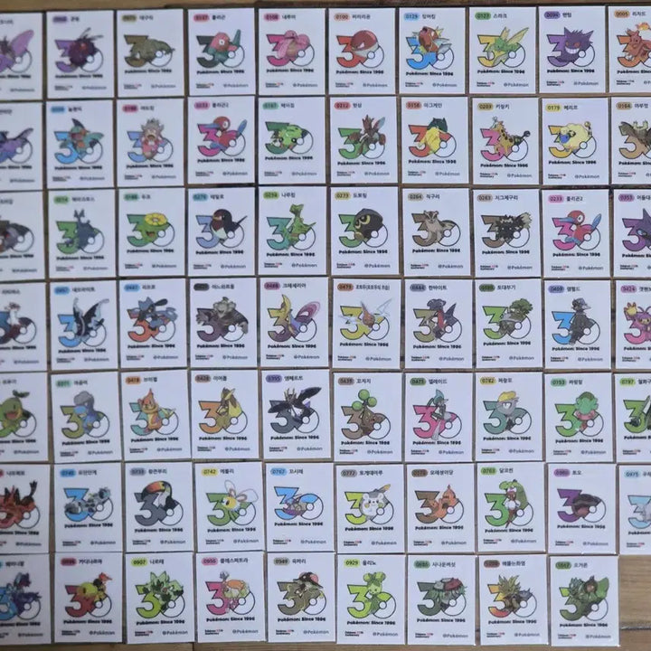 [BUNJANG] Pokemon 30th Anniversary New Logo Sticker Set / 포켓몬띠부씰 30주년 신상로고씰팜 수시업뎃