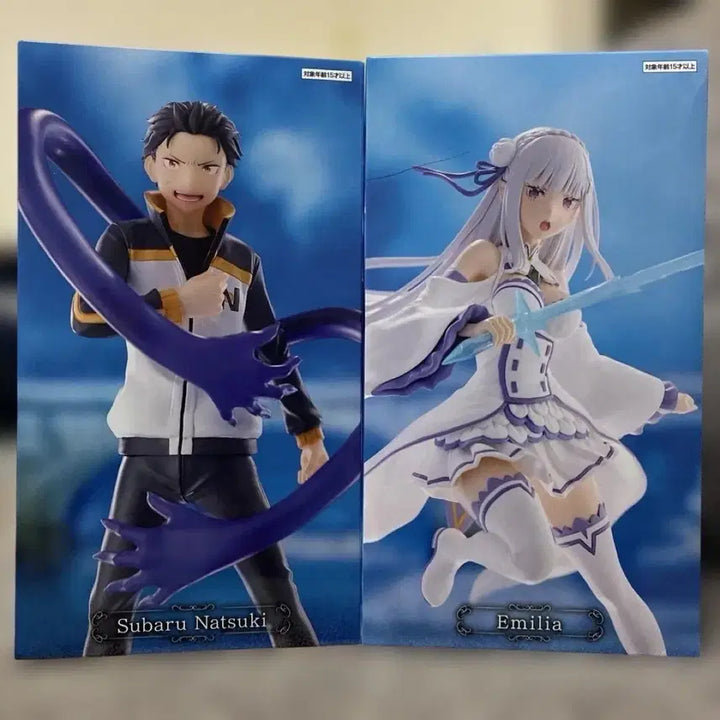 [BUNJANG] GIGO Limited Re:Zero Emilia &amp; Subaru Figure Set / [미개봉] GIGO한정 리제로 에밀리아 스바루 피규어