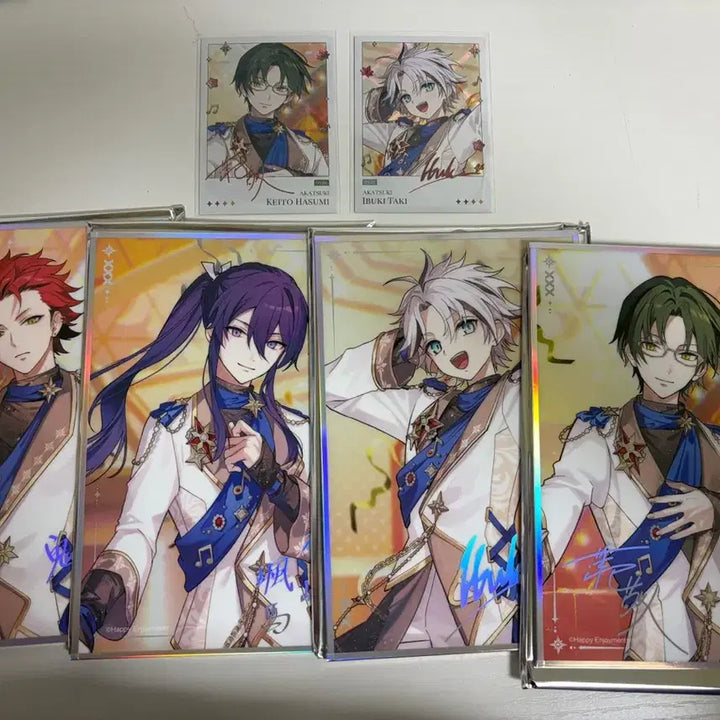 [BUNJANG] Ensemble Stars! 10th Anniversary Spotlight on Stage MoFun Shikishi &amp; Polaroid Bundle (Kurenai Yuma) / 일괄)앙스타 10주년 스포트라이트 온 스테이지 모펀 팝업 색지 폴라로이드 홍월 케이토 쿠로 소마 이부키