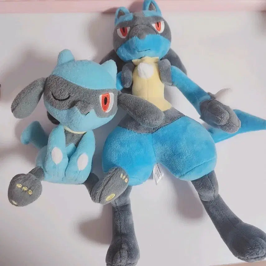 [BUNJANG] Pokemon Lucario &amp; Riolu Plush Bundle Set / 포켓몬스터 루카리오 리오르 인형 일괄