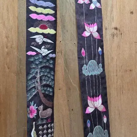 [BUNJANG] Joseon Dynasty Embroidered Goi Daenggi / 조선의 자수  / 고이댕기