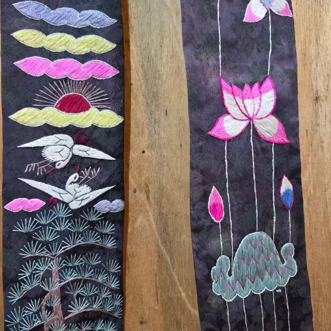 [BUNJANG] Joseon Dynasty Embroidered Goi Daenggi / 조선의 자수  / 고이댕기