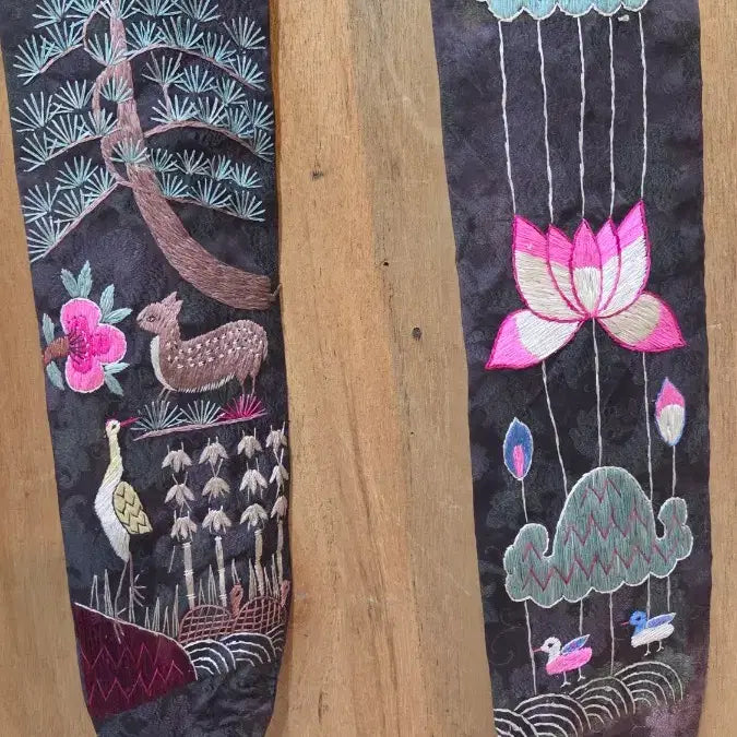 [BUNJANG] Joseon Dynasty Embroidered Goi Daenggi / 조선의 자수  / 고이댕기