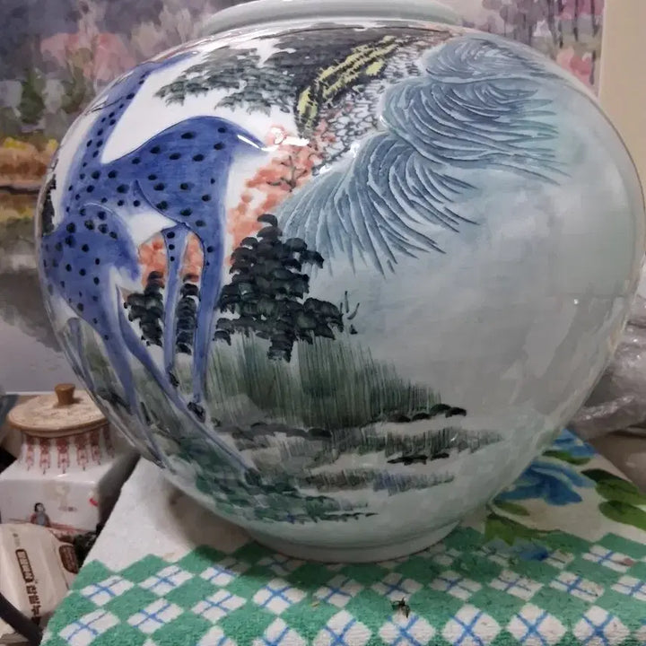 [BUNJANG] Handcrafted Landscape Porcelain Vase / 풍경화 도자기