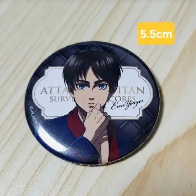 [BUNJANG] Attack on Titan Eren Yeager 5.5cm Badge / 진격의 거인 에렌 예거 5.5cm 뱃지