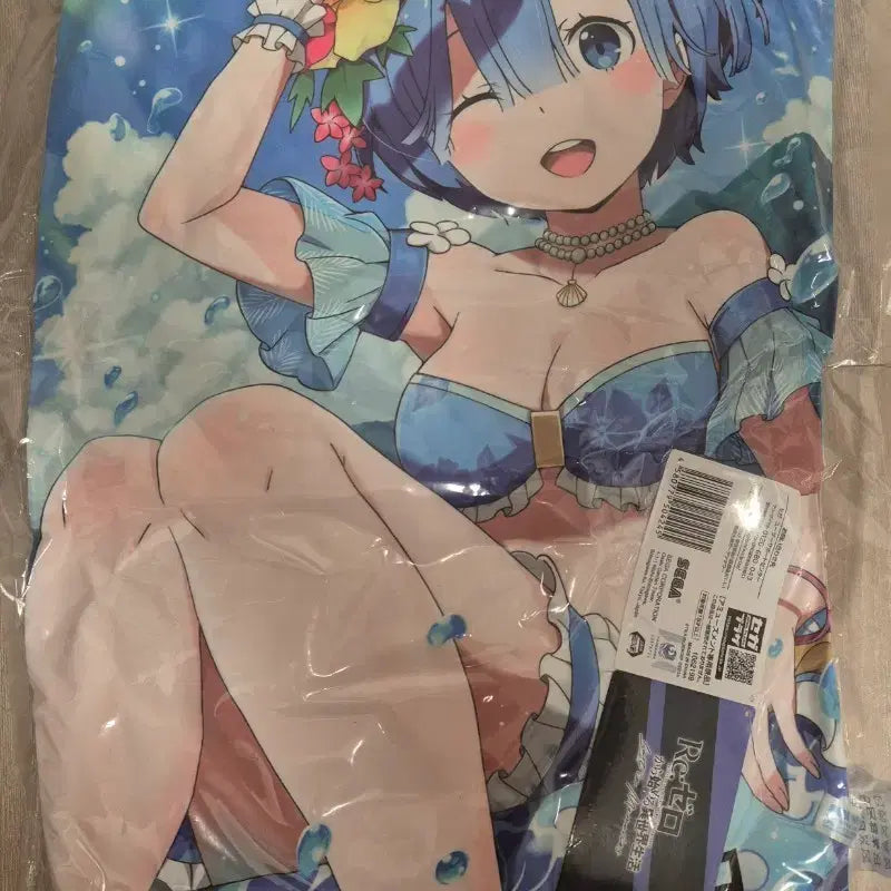 [BUNJANG] Re:Zero Rem &amp; Ram Swimsuit Version Cushion / 리제로 렘, 람 쿠션 (리제로스 수영복버전)