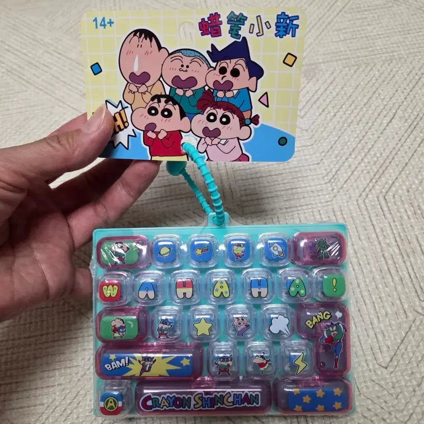 [BUNJANG] Crayon Shin-chan Genuine Large Keyboard Keycap Set (26 Keys) / 짱구 정품 대왕 키보드 키캡 26구 새상품