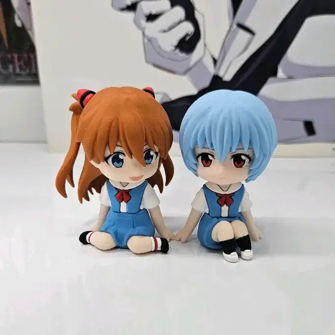 [BUNJANG] Evangelion Lovers Mascot Asuka &amp; Rei Figure / 에반게리온 러버스 마스코트 아스카 레이 피규어