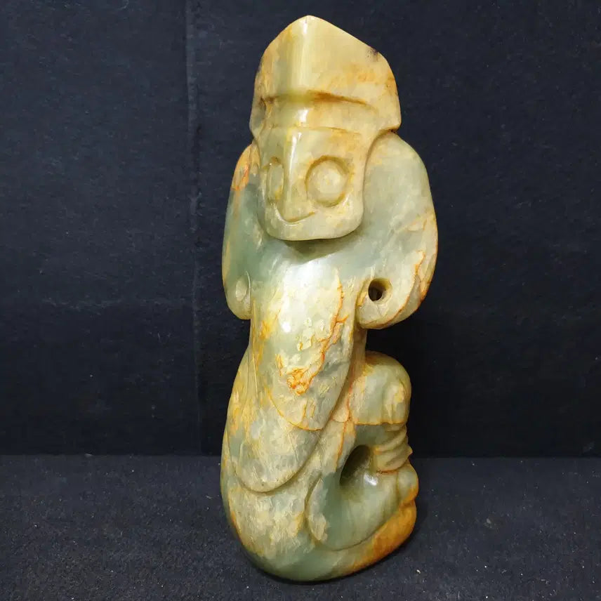 [BUNJANG] Exhumed High-Grade Jadeite "Hwajenok" Combination Sculpture / (수원만물)출토 고급 청옥  화전옥 조합상