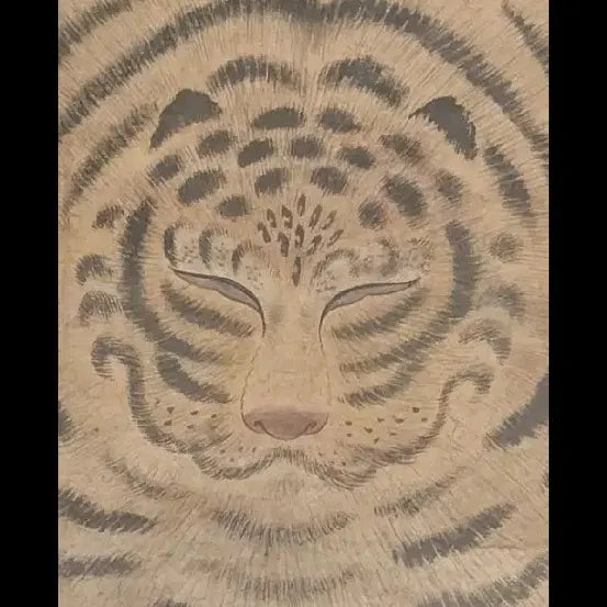 [BUNJANG] Large Traditional Korean Folk Painting "Tiger Skin" (Hophido) - Approx. 149x73cm / 대형 전통 민화 호피도 2