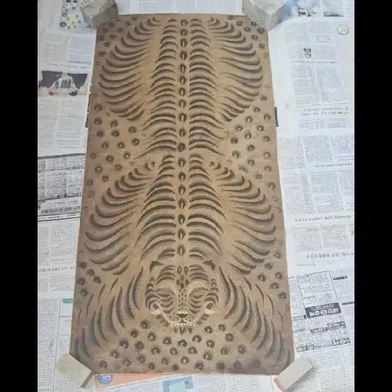 [BUNJANG] Traditional Korean Folk Painting (Hyeopido) Tiger Skin Art / 전통 민화 호피도1