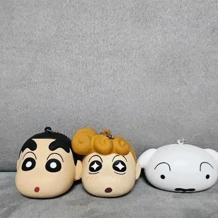[BUNJANG] Crayon Shin-chan Face Plush Keyring / 짱구는못말려 짱구 짱아 흰둥이 얼굴 말랑이 키링