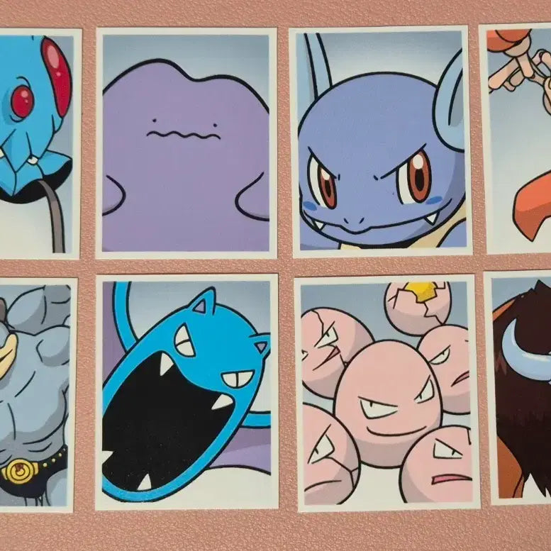 [BUNJANG] Pokemon MINT Condition Character Photo Set / 포켓몬스터 증명사진 메타몽 어니부기 골뱃 괴력몬 왕눈해 아라리 켄타로스 크랩 일괄