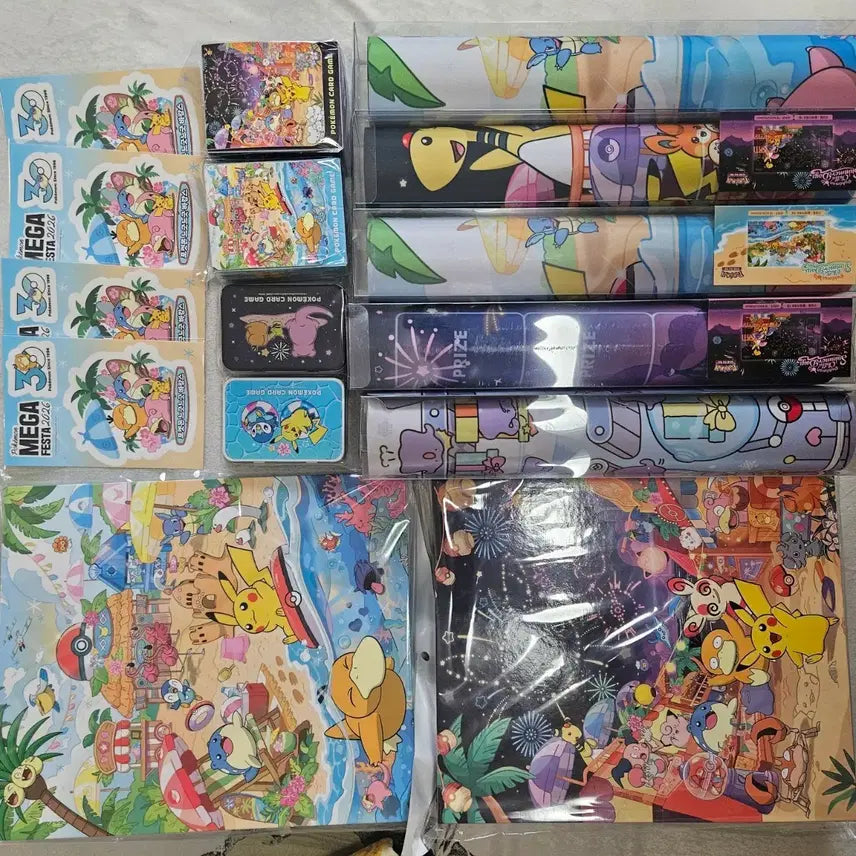 [BUNJANG] Pokemon Card Game Goods Bundle - Chilling Beach &amp; Fireworks / 느긋느긋 바캉스 포켓몬 카드 게임 굿즈