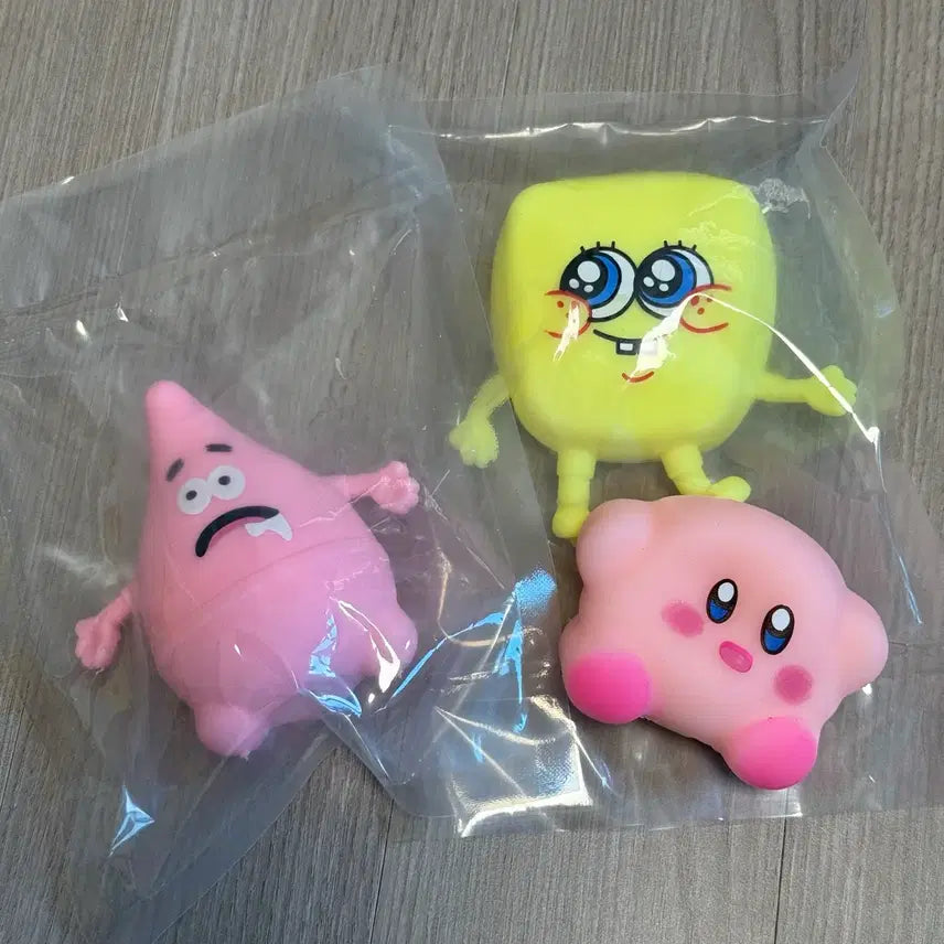 [BUNJANG] SpongeBob &amp; Patrick Bundle Set (with Kirby as Bonus) / 스폰지밥, 뚱이 크런치 일괄 판매(커비는 덤으로 드려요)