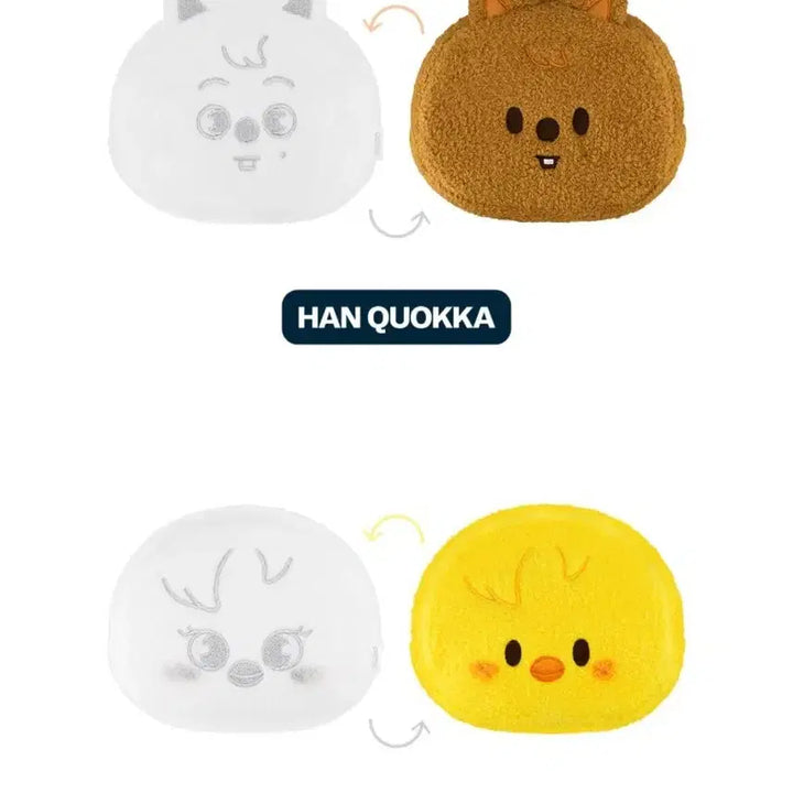 [BUNJANG] Stray Kids SKZOO Reversible Face Pouch Han Quokka / 스키즈 스키주 리버서블 페이스 파우치 한쿼카
