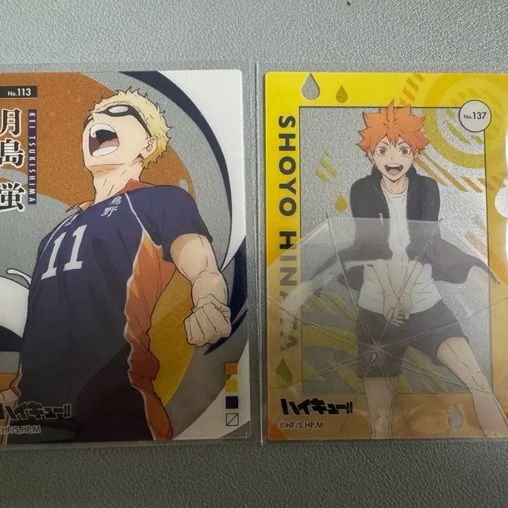 [BUNJANG] Haikyuu!! Clear Cards Hinata Shoyo, Tsukishima Kei (2 Types Bundle) / (2종일괄) 하이큐 클리어카드 히나타 우산 , 츠키시마