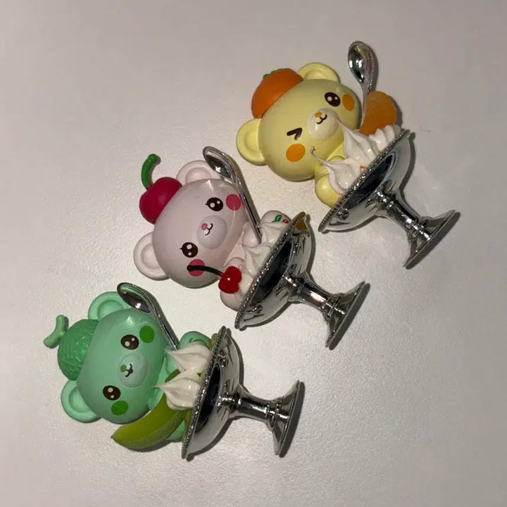 [BUNJANG] Gacha 3-Set Cup Dessert Character Figures / 가챠 3종세트