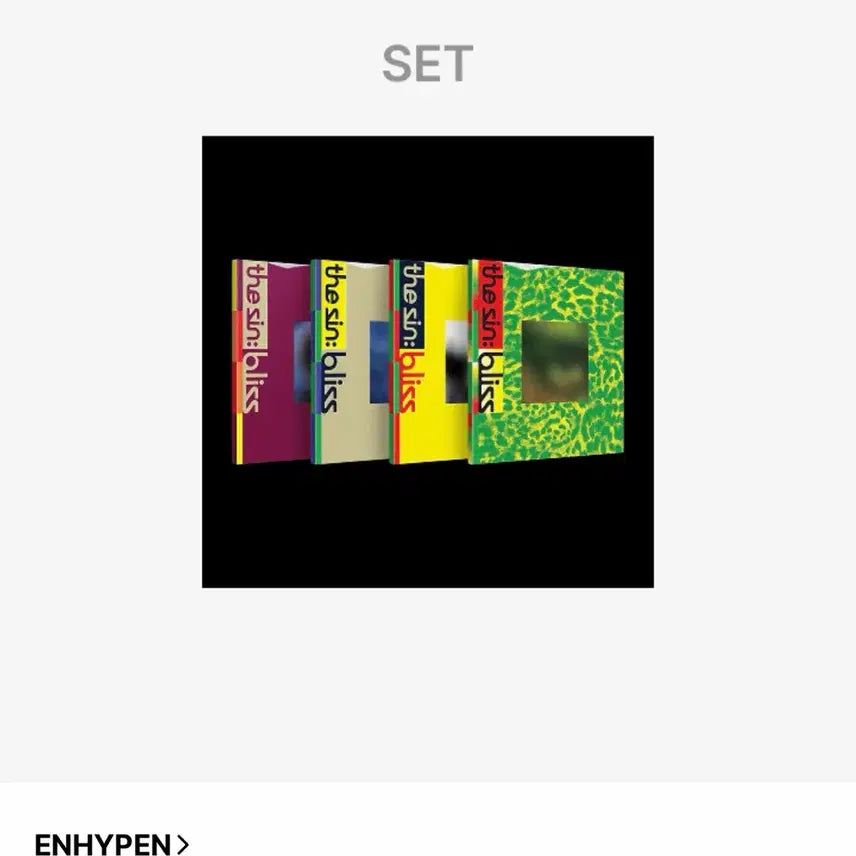 [BUNJANG] ENHYPEN THE SIN : BLISS Set Sealed Album / 엔하이픈 THE SIN : BLISS 세트 미개봉 앨범