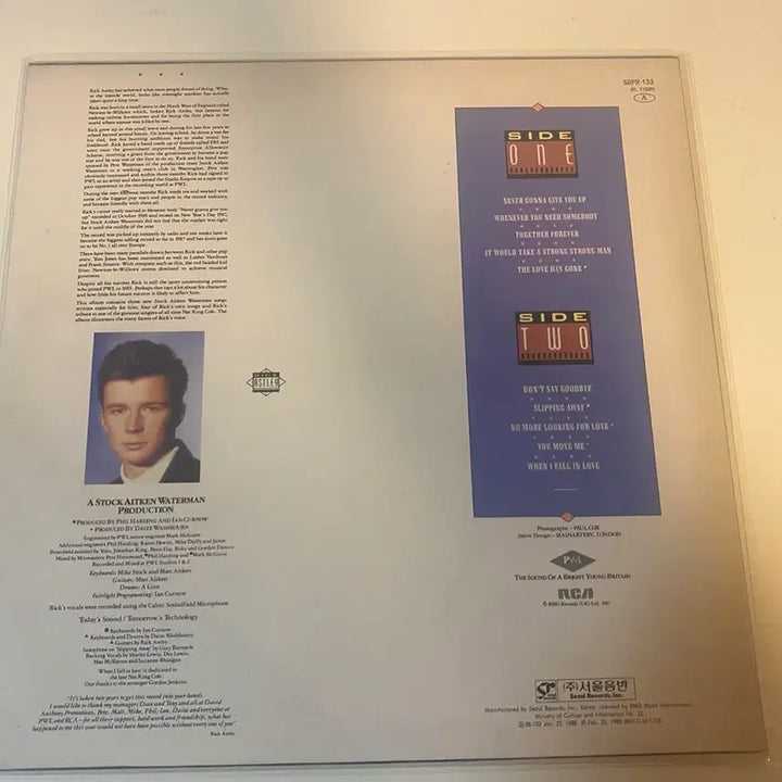 [BUNJANG] Rick Astley 1-3 Studio Albums Unsealed Vinyl LP Bundle / Rick Astley(릭 애슬리) 1~3집 개봉반 LP(일괄 판매)