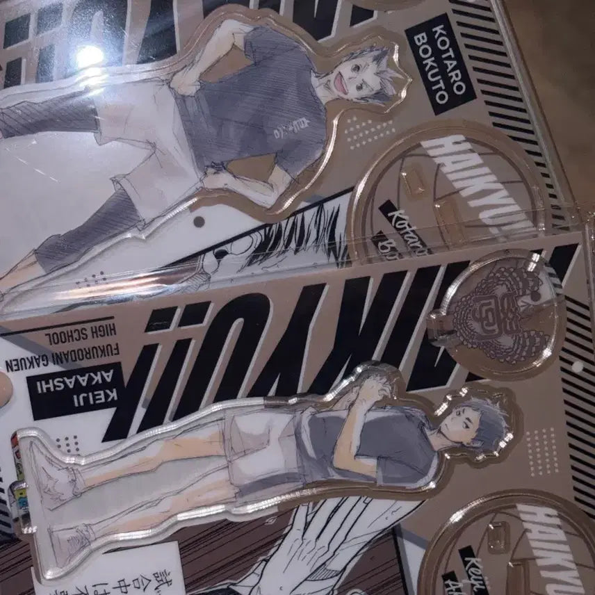 [BUNJANG] Haikyu!! Fanpark Acrylic Standee Set - Bokuto &amp; Akaashi / 하이큐 팬파크 아크릴 보쿠토 아카아시