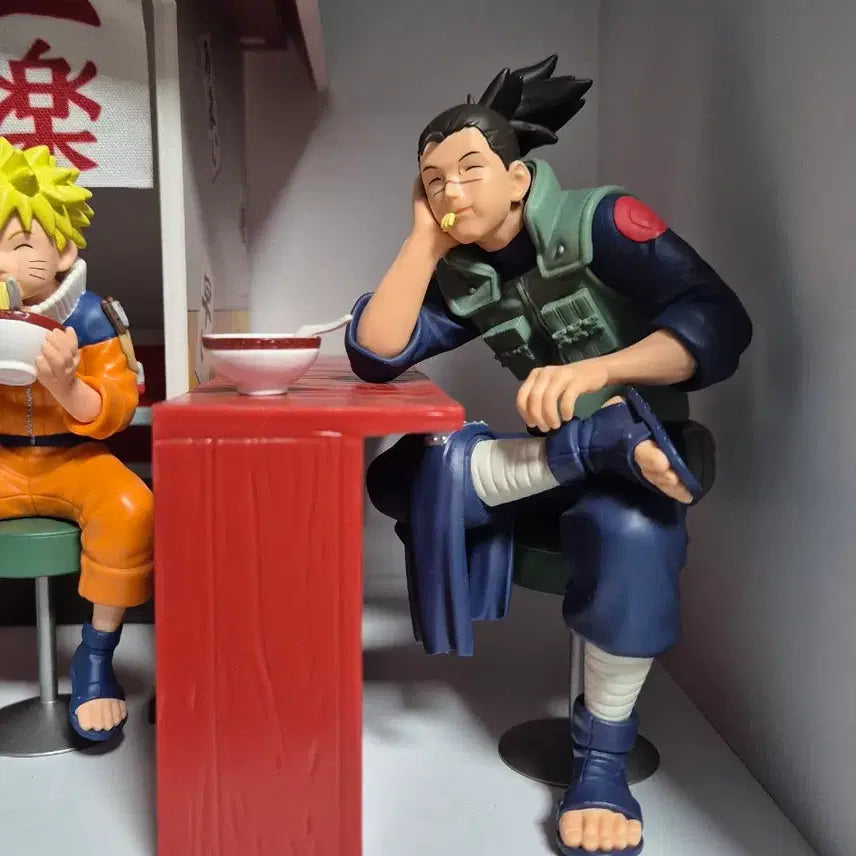 [BUNJANG] Naruto Iruka Ichiraku Ramen Shop SHF Figure / 나루토 이루카 일락라멘 + 라멘가게 shf 피규어