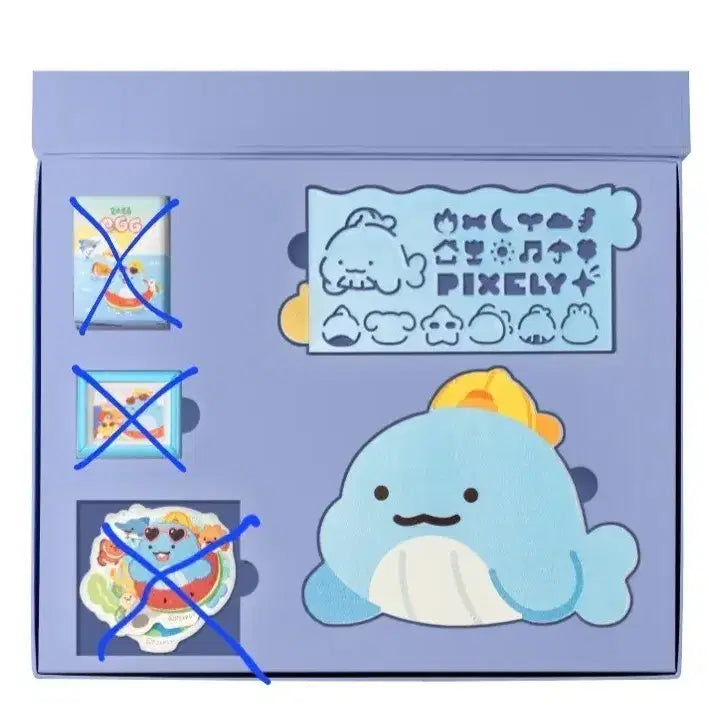 [BUNJANG] Latte Pixelie "Ocean Wave" Mobile + Template Bookmark Bundle Set / 잠뜰 픽셀리 ggg 오션 웨이브 모빌+ 템플릿 북마크 일괄