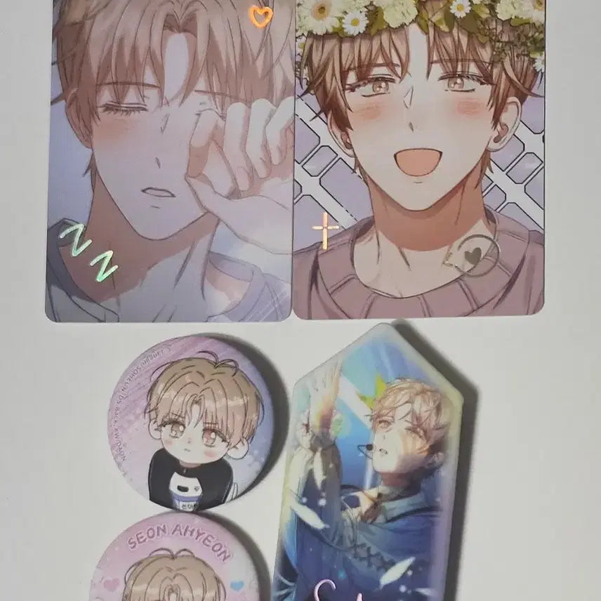 [BUNJANG] Demutj Chinese Goods Seon Ahyeon Daily Photocard &amp; SD Badge &amp; Original Art Badge Bundle Set / 데못죽 중국 굿즈 선아현 일상포카&amp;SD뱃지&amp;원화뱃지 일괄 양도