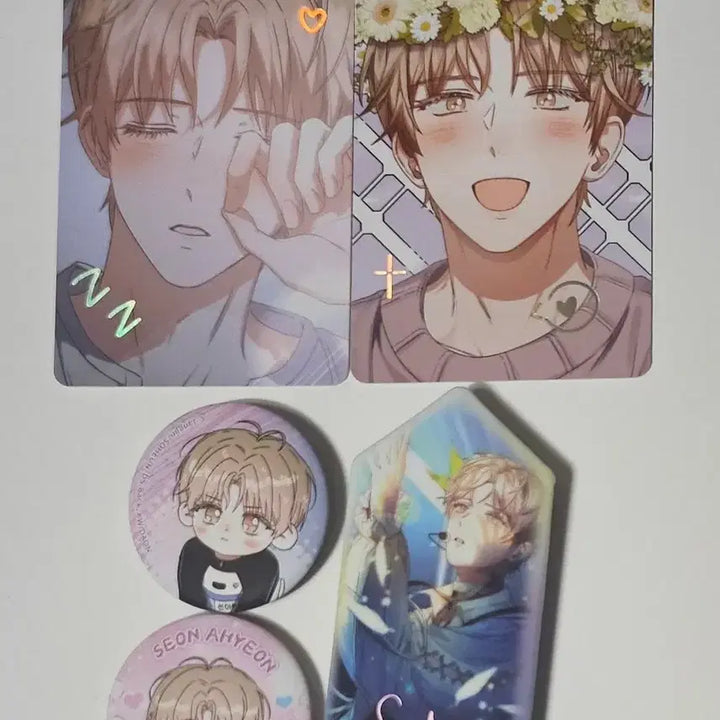 [BUNJANG] Demutj Chinese Goods Seon Ahyeon Daily Photocard &amp; SD Badge &amp; Original Art Badge Bundle Set / 데못죽 중국 굿즈 선아현 일상포카&amp;SD뱃지&amp;원화뱃지 일괄 양도