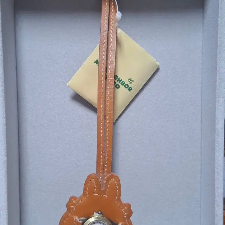 [BUNJANG] Studio Ghibli My Neighbor Totoro Natural Leather Bag Charm Watch / [초레어][고전][새상품] 지브리 이웃집토토로 천연가죽 백참 시계