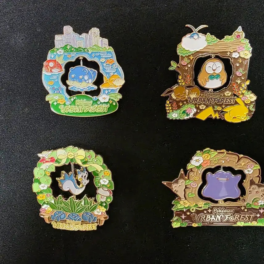 [BUNJANG] Pokemon Secret Forest Badge Set (4 Types) / 포켓몬 시크릿 포레스트 뱃지 4종