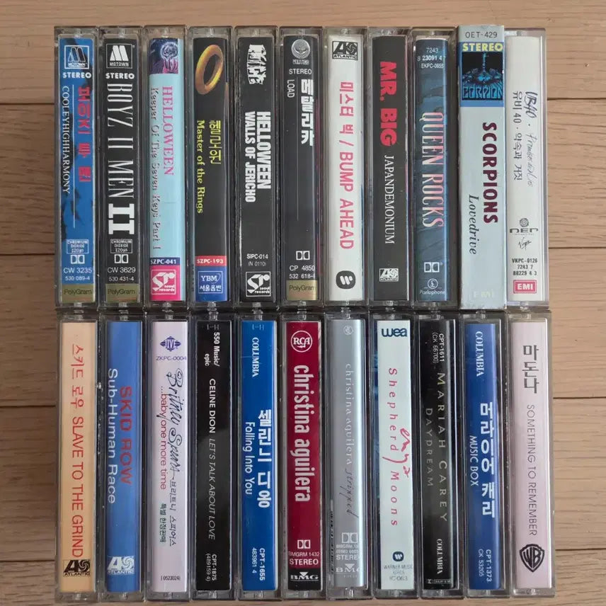 [BUNJANG] Various Artists - Pop &amp; Rock Cassette Tape Collection / 할로윈 메탈리카  퀸 스콜피언 스키드로우 MR. BIG 보이즈 투 맨