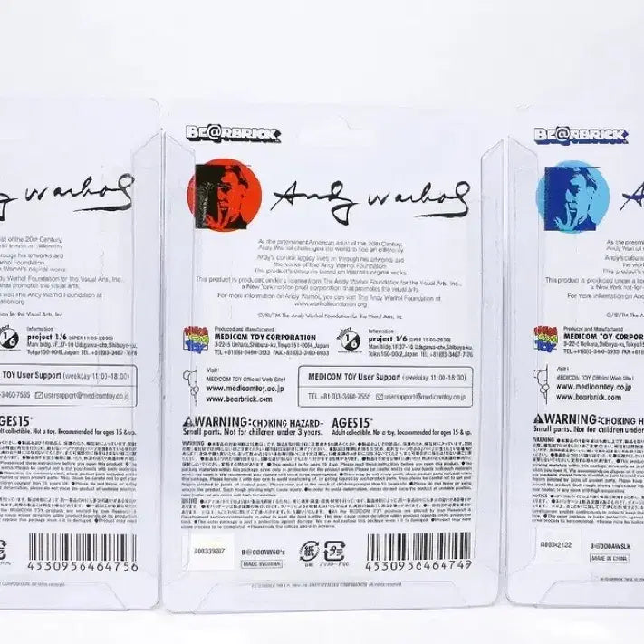 [BUNJANG] Andy Warhol x Bearbrick 100% Set (3 Types) / 베어브릭100% 앤디워홀