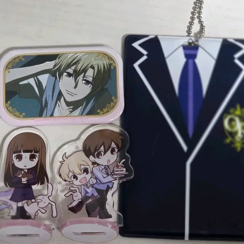 [BUNJANG] Ouran High School Host Club Acrylic Badge &amp; Card Holder Bundle Set / 오란고교 굿즈 일괄 판매 아크릴 뱃지 카드홀더
