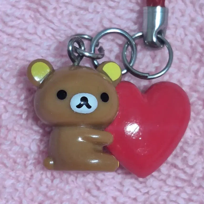 [BUNJANG] Vintage Rilakkuma Heart Charm / 고전))리락쿠마 하트 키링