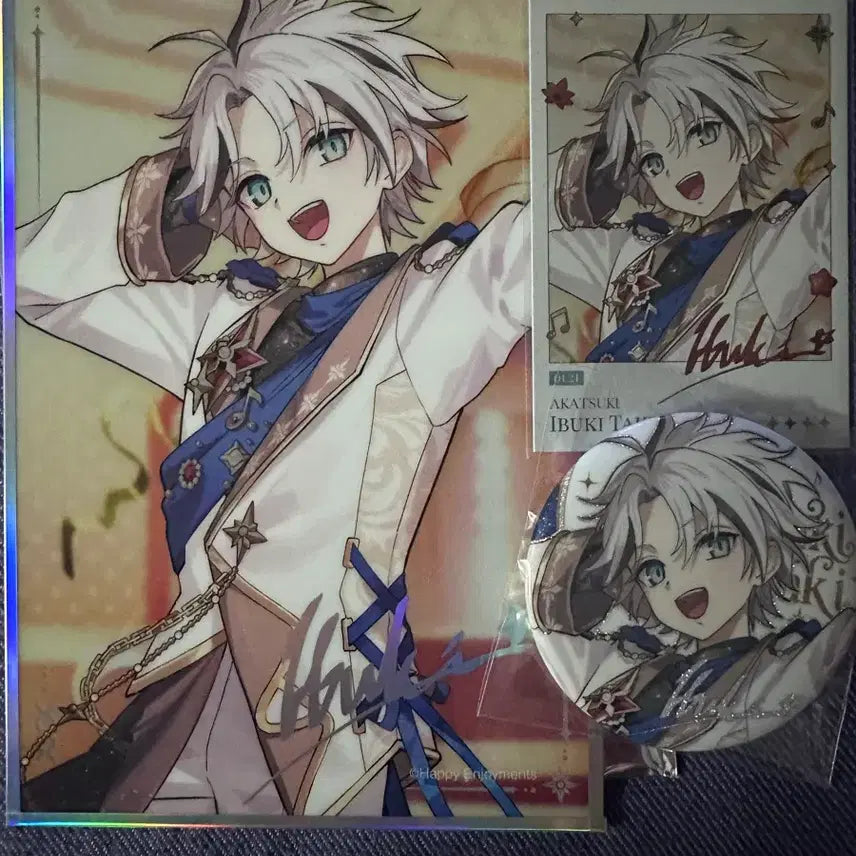 [BUNJANG] Ensemble Stars! Ibuki Pop-up Store Acrylic Stand, Badge, and Polaroid Set / 앙스타) 팝업 색지, 뱃지, 폴라로이드 이부키